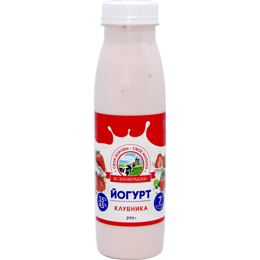 Yoghurt "Zelenograd" strawberry ppm 3.5% -4.5%