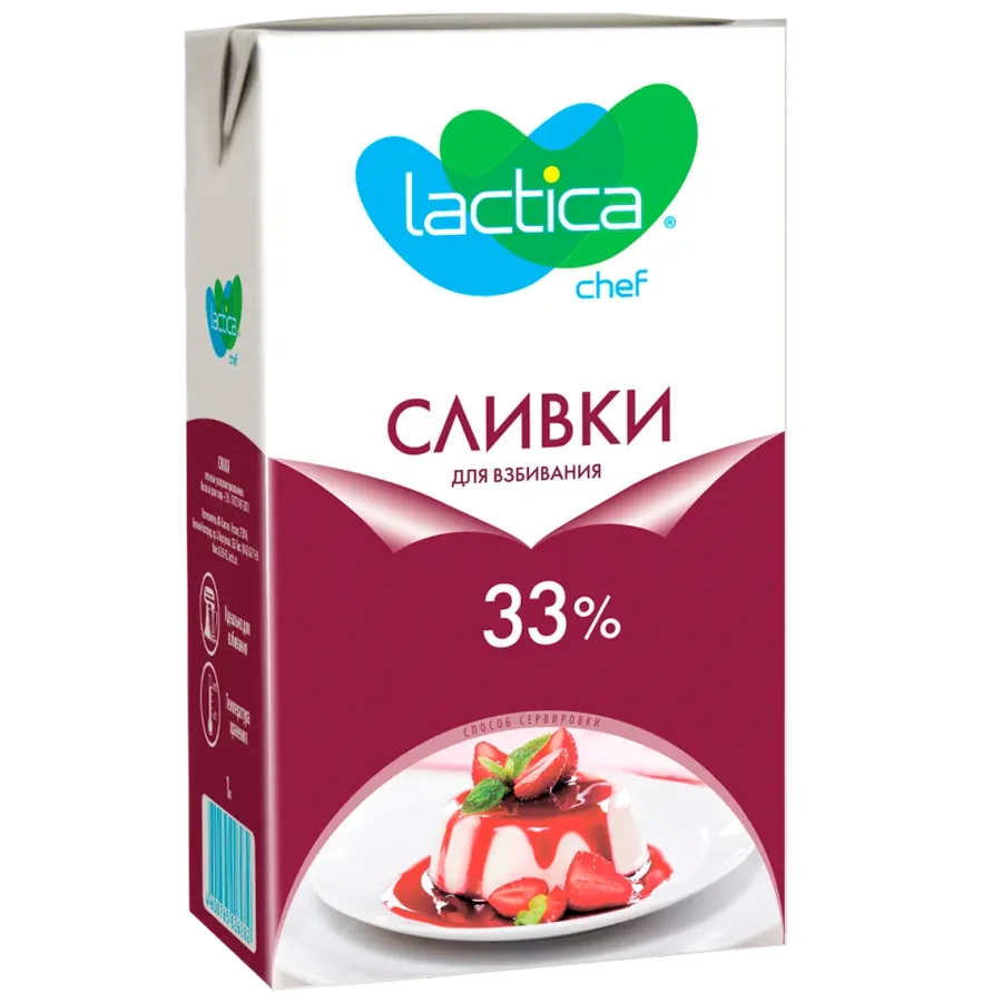 Cream creamy ultrapasterized 33% 1l TBA lactika