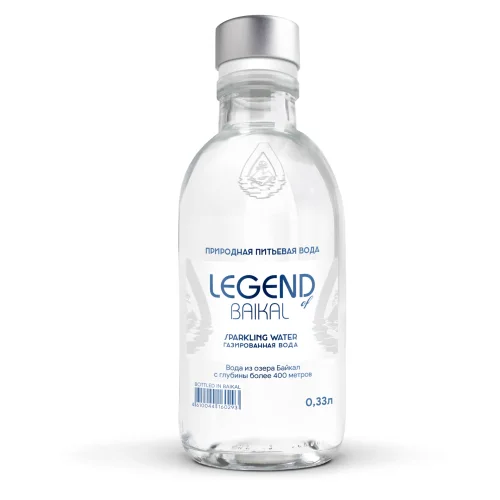 Water drinking deep "legend of Baikal" 0.33 l, carbonated, glass