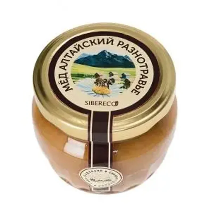 Мёд алтайский разнотравье стекло 95мл/180гр / Сиберико