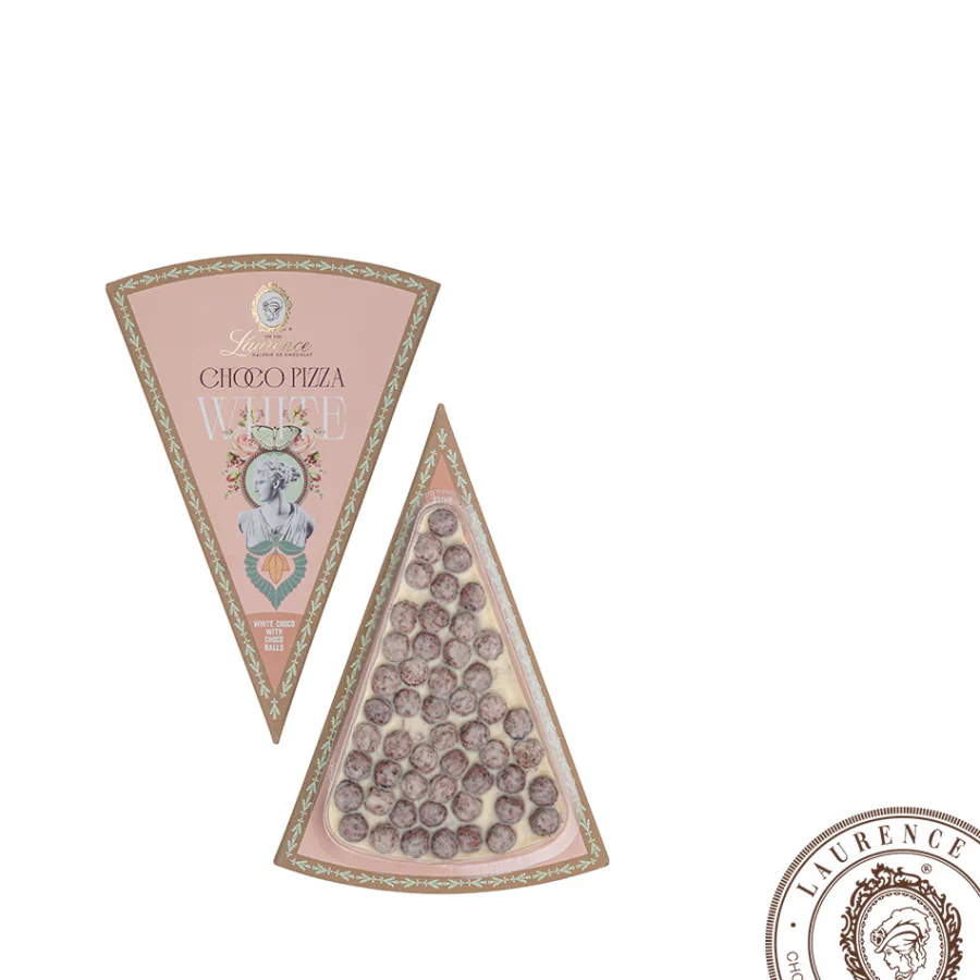 Шоколадная пицца "Белая" белый шоколад с шоколадными шариками Choco pizza 80 гр