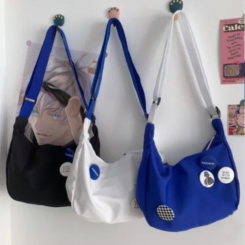 2023 new Japanese fashion brand crossbody bag, fashionable Korean version, women's klein blue bag, universal casual messenger bag