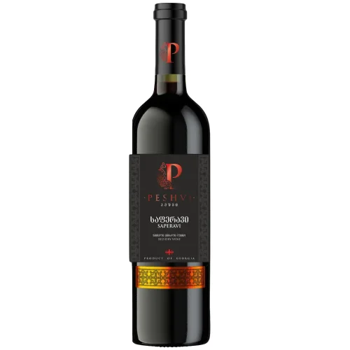 Wine table Red dry «Saperavi« series «Peshvi« 2019 12.5% ​​0.75