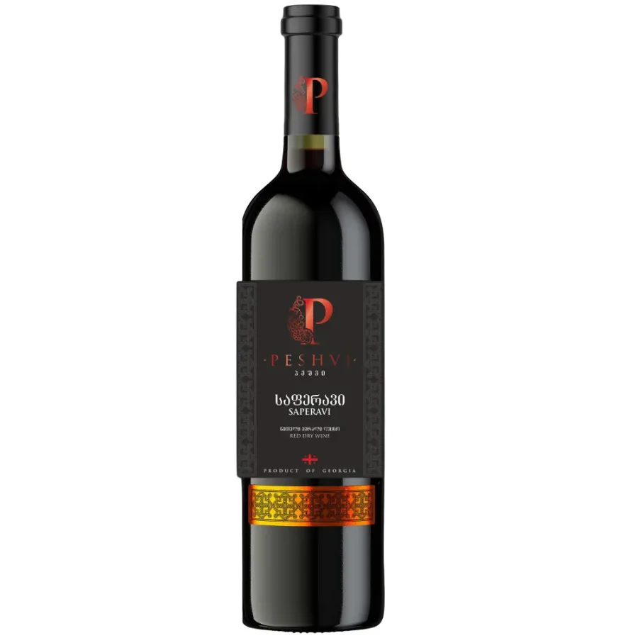 Wine table Red dry «Saperavi« series «Peshvi« 2019 12.5% ​​0.75