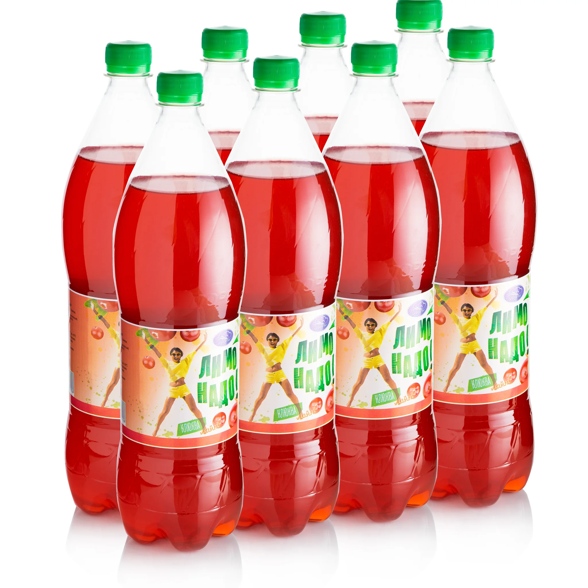 Cranberry flavored lemonade 1.5 liters highly carbonated "Pearl of the River"
