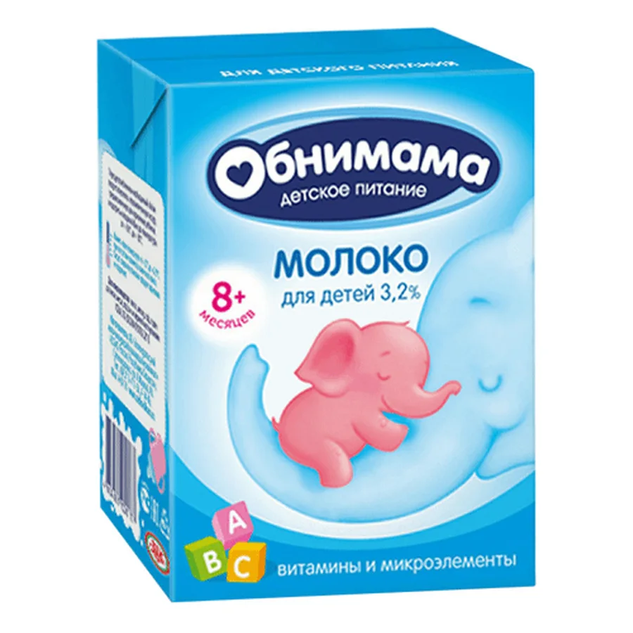 Obnimama ultra-pasteurized milk 3.2%, 200ml