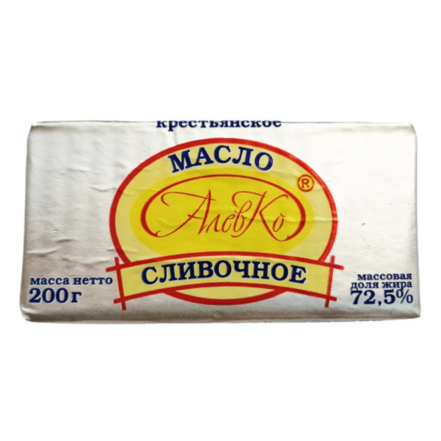 Масло сливочное 72,5% ГОСТ Р32261-2013 200 гр.