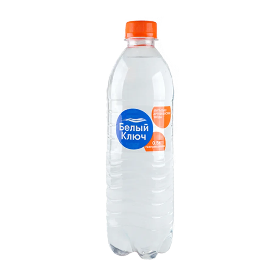 Вода питьевая «Белый ключ», газ, 0.5л