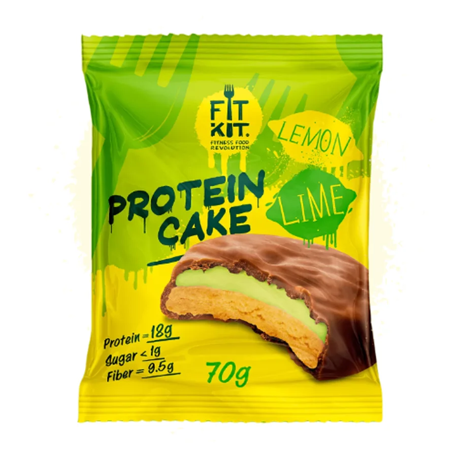 FIT KIT Protein Cake, Dessert 70 gr., lemon-lime