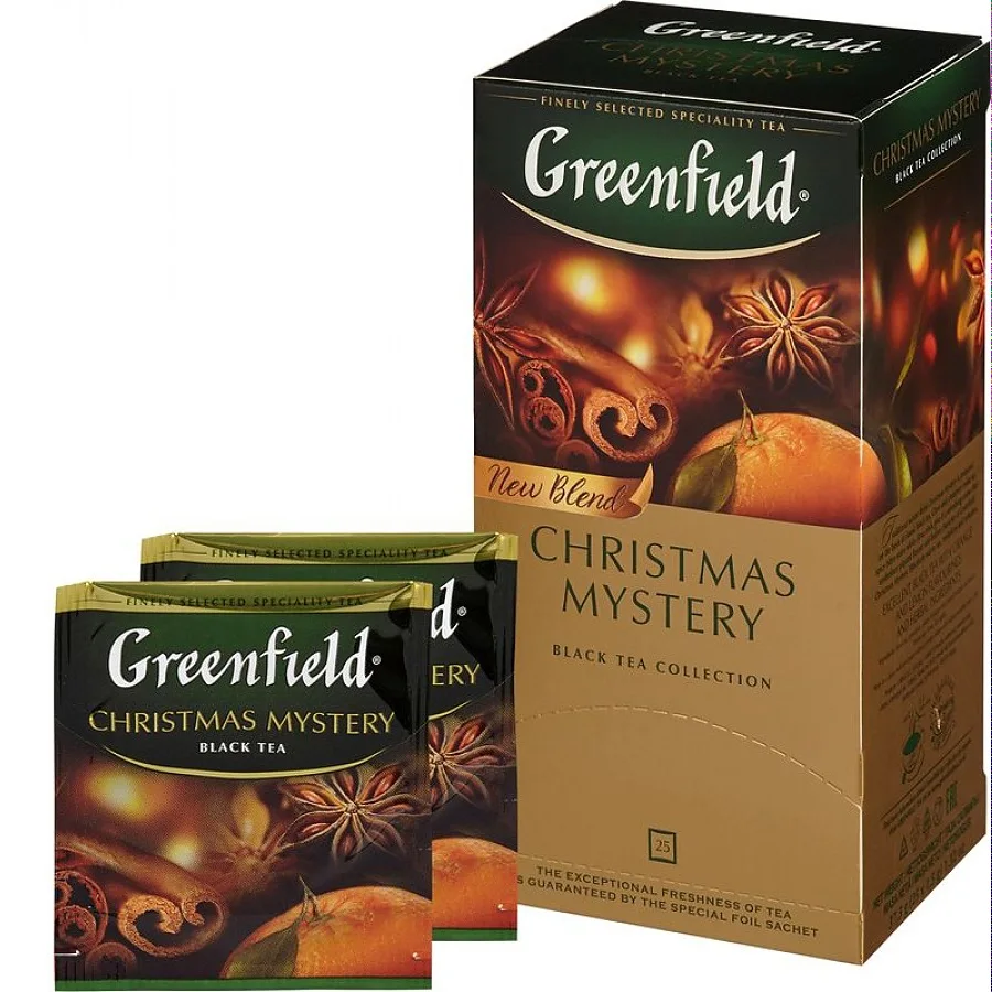 Виды чая greenfield. Чай Greenfield Christmas Mystery 25 пак. , ,. Чай Гринфилд Christmas Mystery. Чай Гринфилд Кристмас Мистери. Чай Гринфилд 100г Кристмас Мистери.