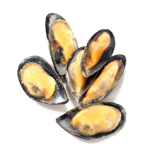 Mussel on the sash boiled and frozen