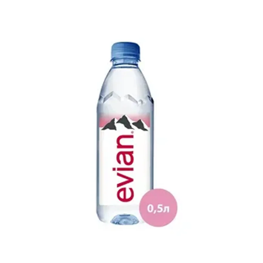 Родниковая вода Эвиан н/газ, 0.5л