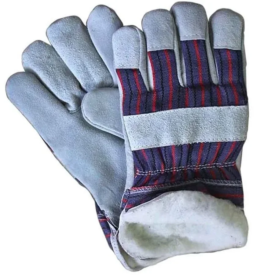 Перчатки спилковые комбинированные ангара зима