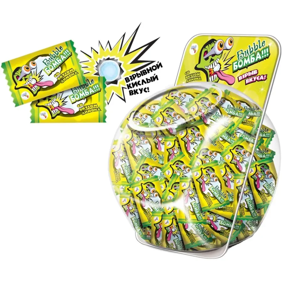 Chewing gum Bubble bomb with lemon aroma