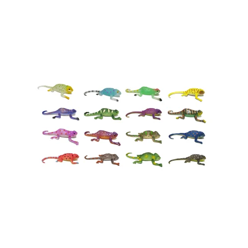 Lizard figurine changing color    