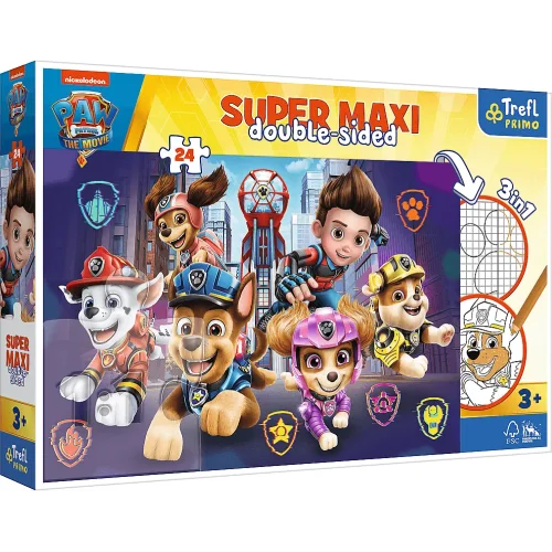A New Challenge for the Puppy Patrol SUPER MAXI Double-sided Puzzle Trefl 41002