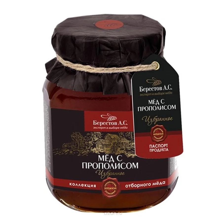 Natural Honey «Berestov A.S. «With propolis«