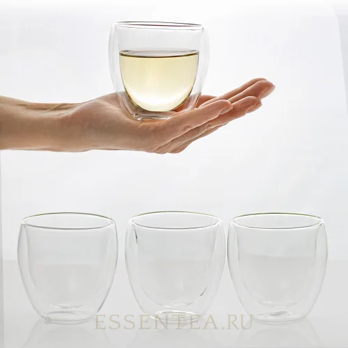 Double-walled glass cup 155 ml