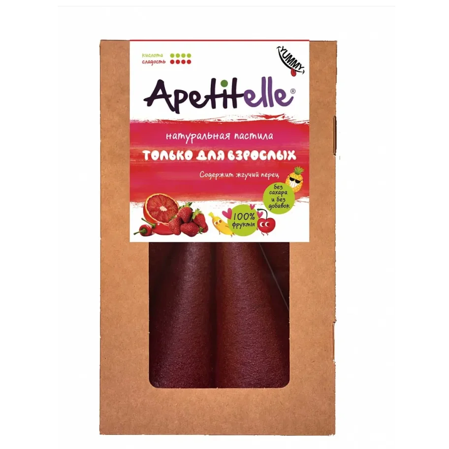 Natural nutrition without sugar APTITELLE "For adults only" from strawberries with burning pepper and orange