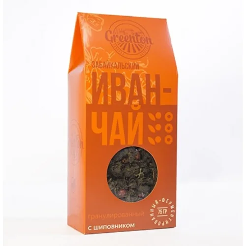 Забайкальский Иван-чай гранулированный ферментированный с шиповником 75 гр