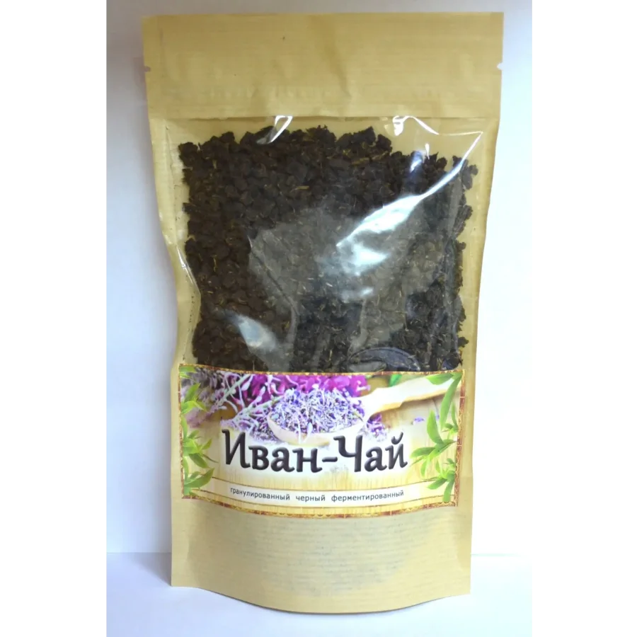 Black granular fermented Ivan tea