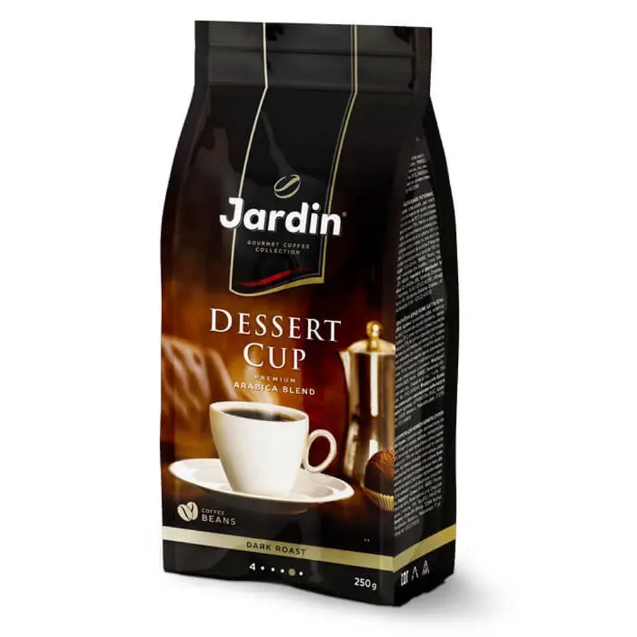 Coffee «Jardin« Natur. Fried in grains DESSERT CUP 250GR. (* 12pcs)