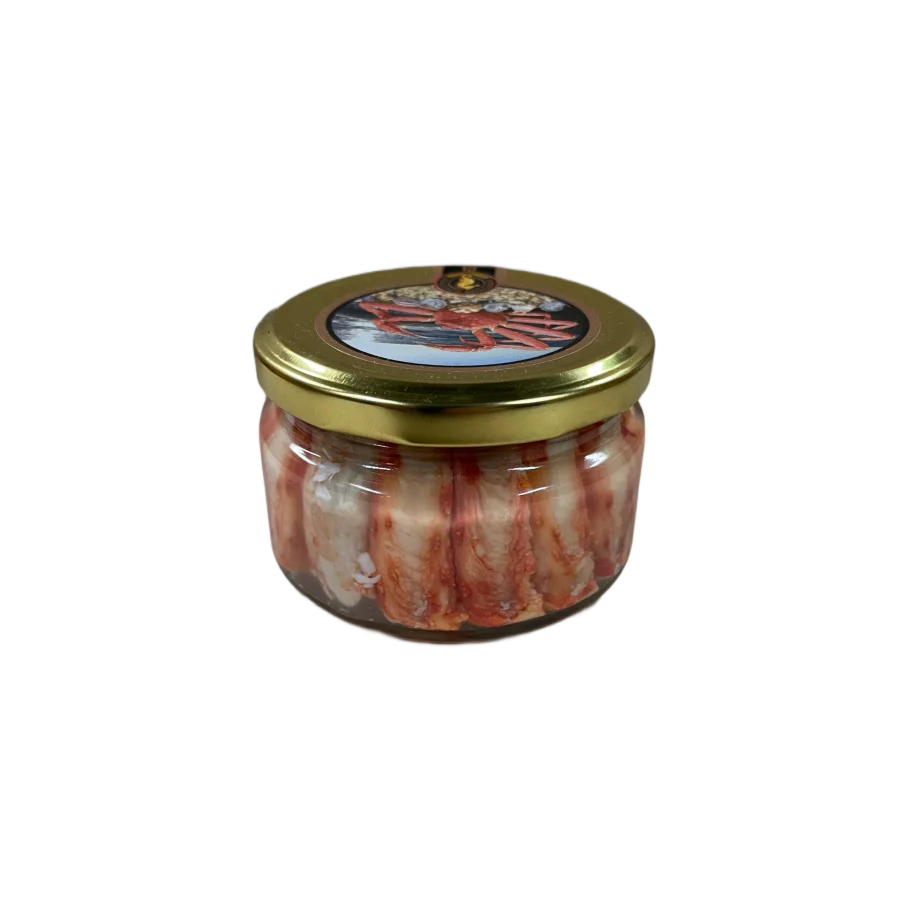 Canned crab 250 gr in glass WHOLESALE