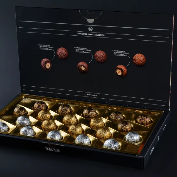 Шоколадные конфеты Bongenie ассорти с лесным орехом 200г
