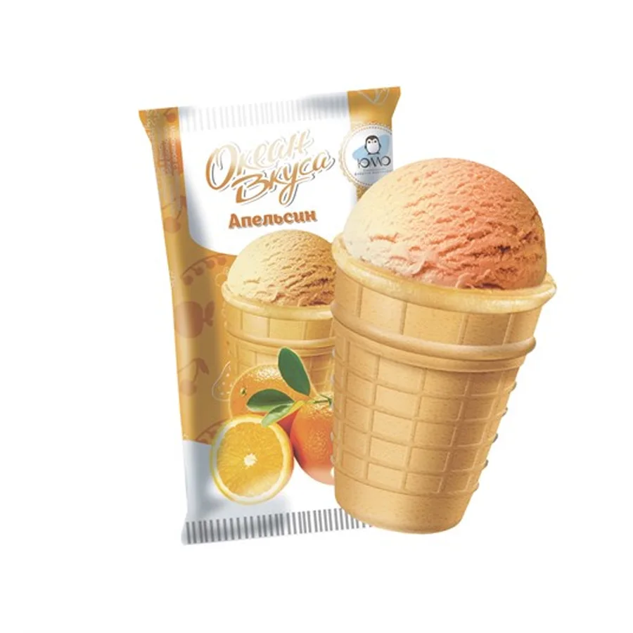 Ice cream with an aroma of orange 8%