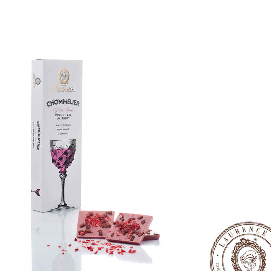 Шоколад рубиновый с гранатом и клубникой Chommelier  100 гр