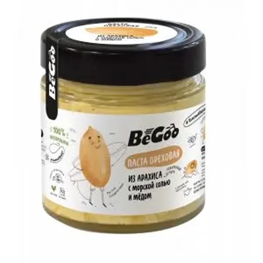 Паста арахисовая с медом и морской солью BeGoo  180г / Сибирский кедр