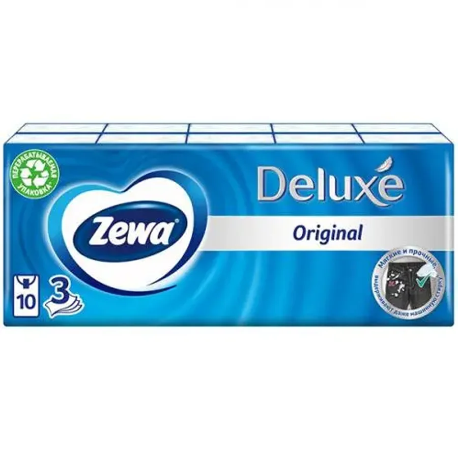 Zeva Deluxe Handkerchiefs 3-layer 10 pcs x 10