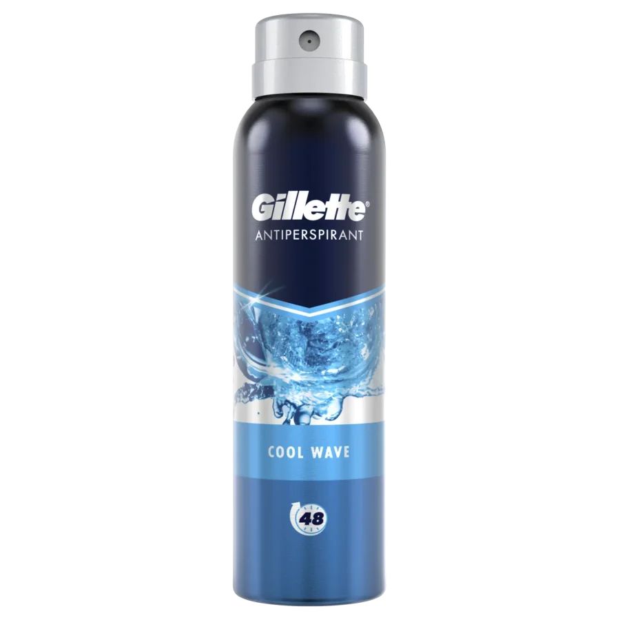 Аэрозольный дезодорант-антиперспирант Gillette Cool Wave 150мл.