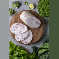 Product without preservatives E. Boiled sausage "Ham-chopped" "Gourmet" from turkey TM INDECO 0,400 kg