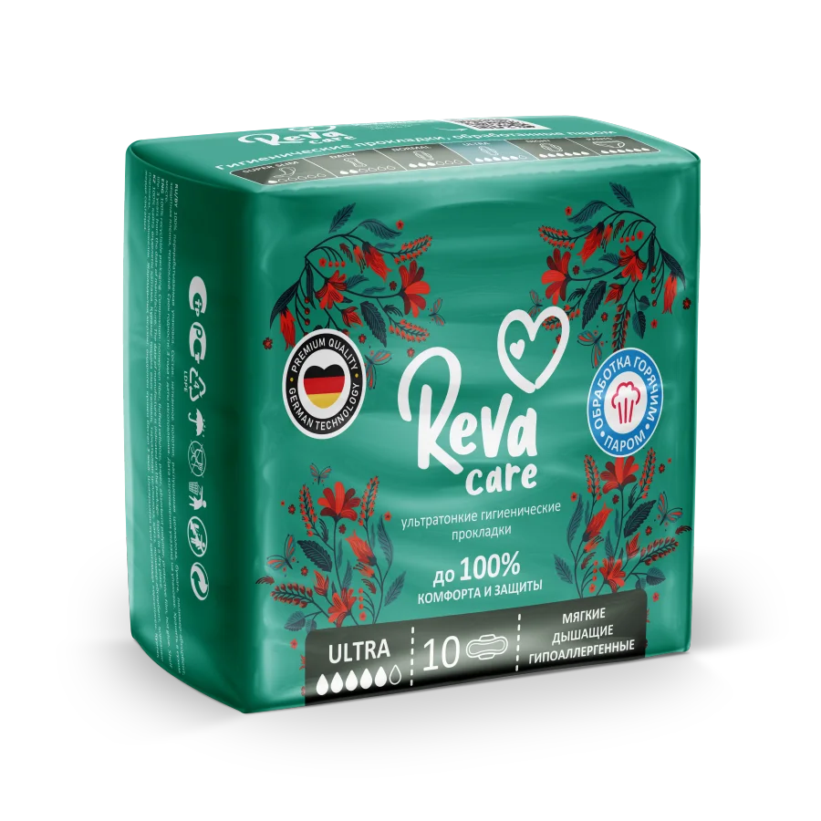 Гигиенические прокладки Reva Care Ultra, 10 шт