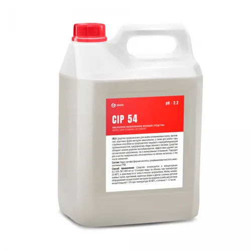 Acid low detergent with orthophosphoric acid CIP 54