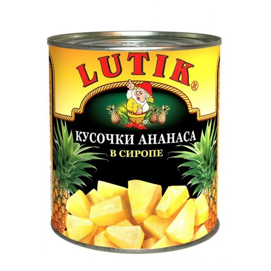 Pineapples pieces in light syrup 580 ml