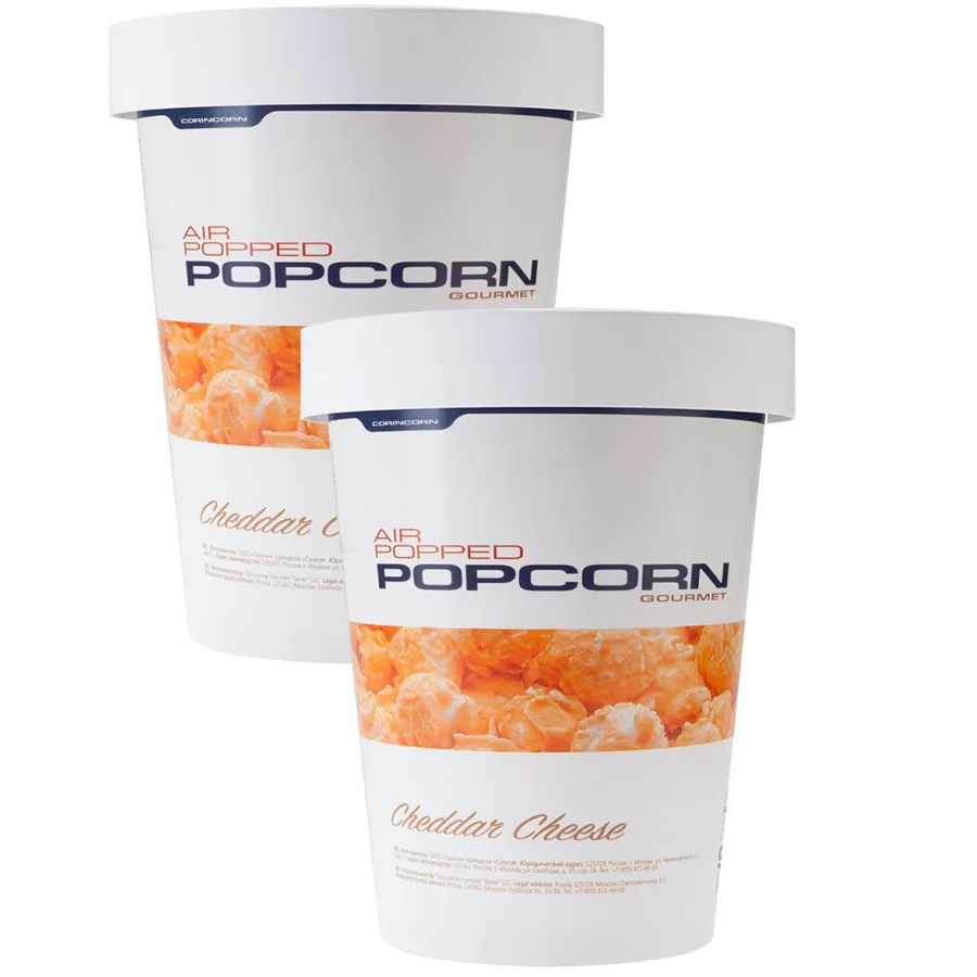 Salty popcorn with additives "Cheddar Cheese"
