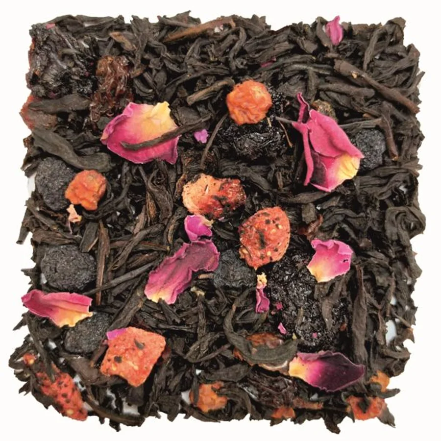 Чёрный листовой чай витаминный