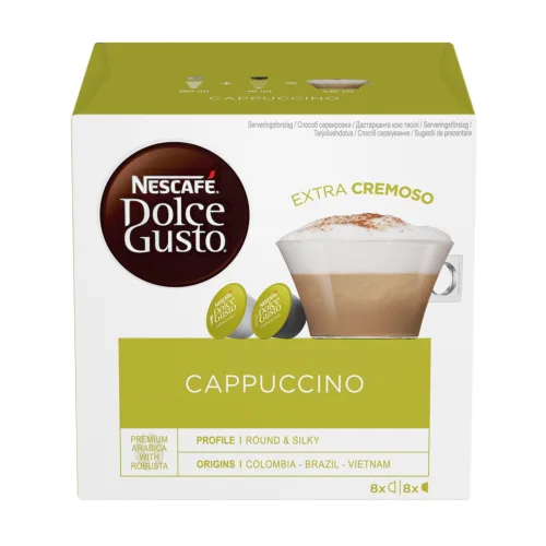 Coffee in Cappuccino capsules for Dolce Gusto coffee machines