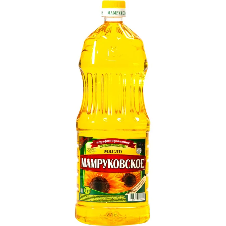 Нерафинированное подсолнечное масло "Мамруковское"