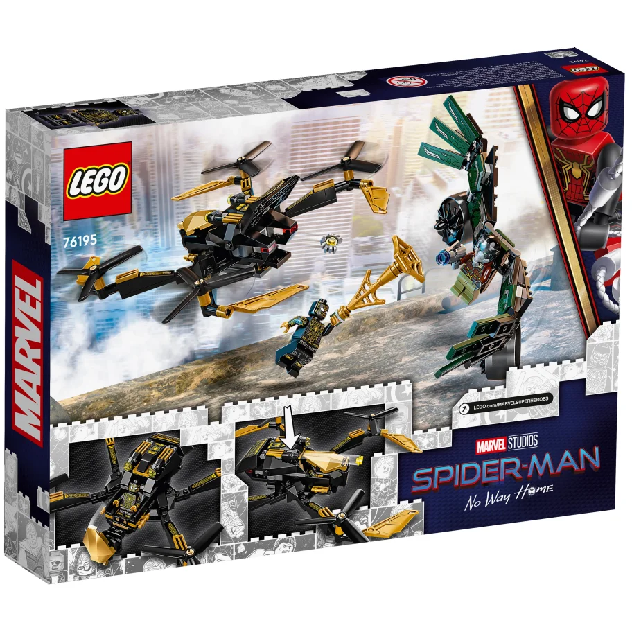 Конструктор LEGO Marvel Super Heroes Дуэль дронов Человека-паука 76195