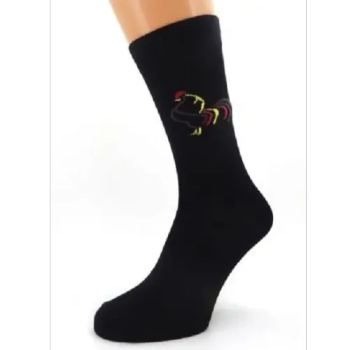 Men's socks 11-003 / p2 Cotton with a rooster