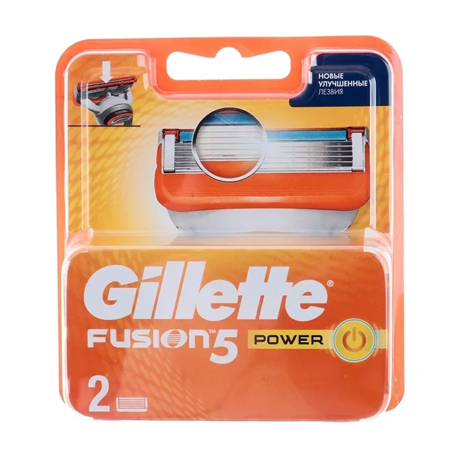 Сменные кассеты для бритья GILLETTE fusion power 2 шт