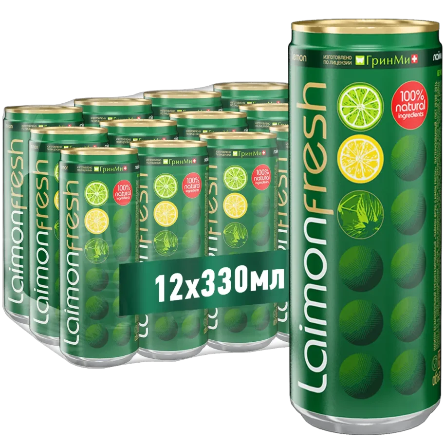 Laimon Fresh, среднегазированный напиток 0.33 л. ж/бан.Sleek 