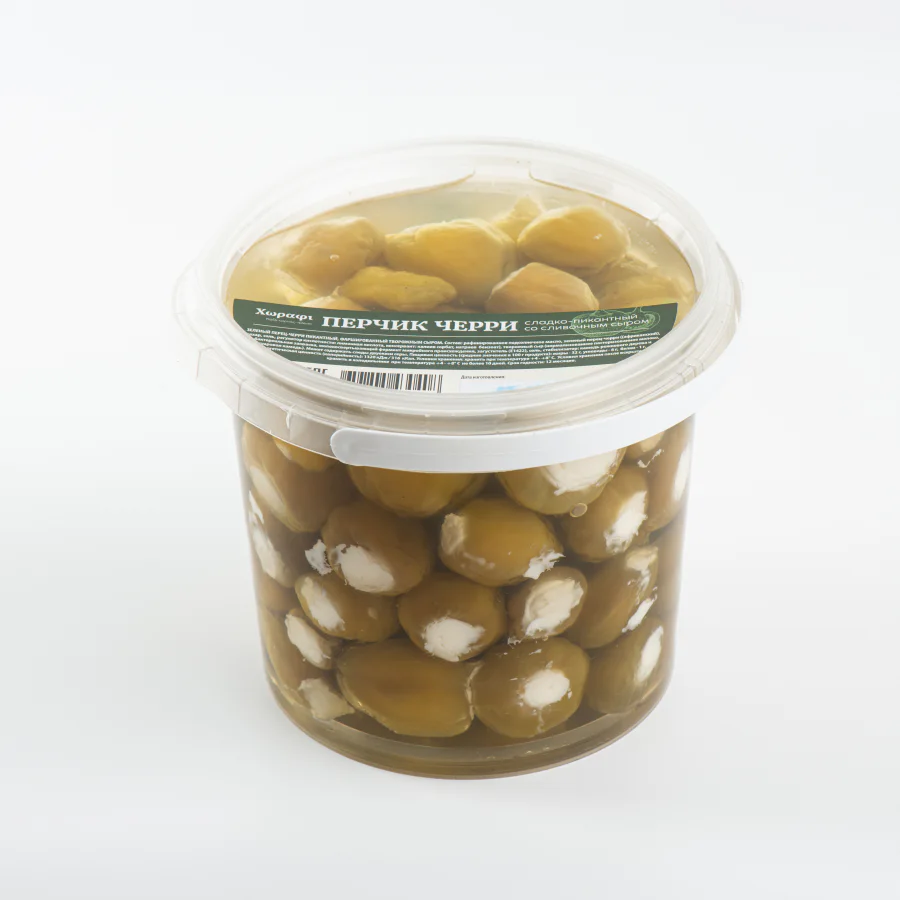 Green stuffed cherry peppers (spicy) 600 g