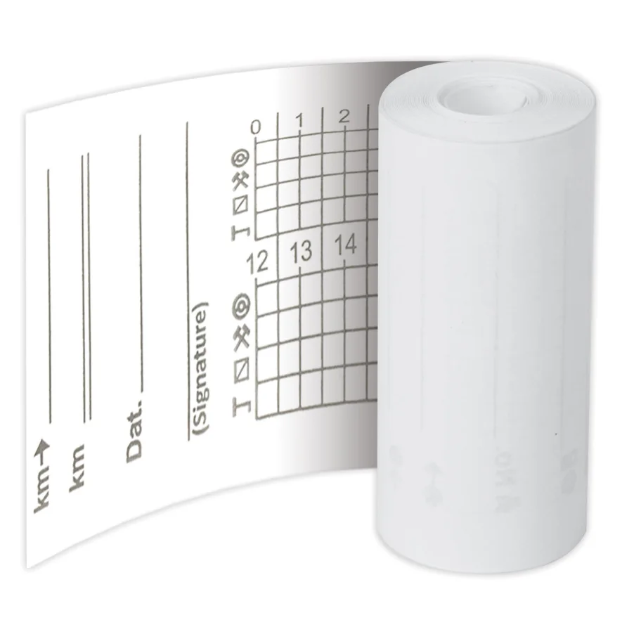 Rolls for tachograph, THERMAL PAPER, 57 mm (diameter 25 mm, length 8 m), SET of 270 pcs.