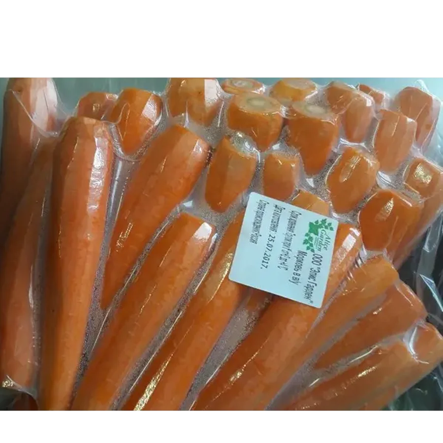 Carrot in vacuum packaging