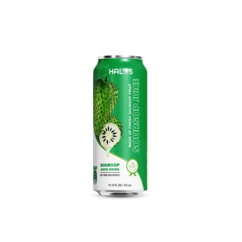 Halos/OEM Soursop Juice Drink in 330ml Can - By Halos Beverage Manufacturer From Vietnam