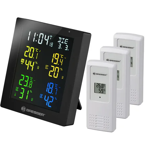Weather Station Bresser Climatemp Hygro Quadro with three sensors